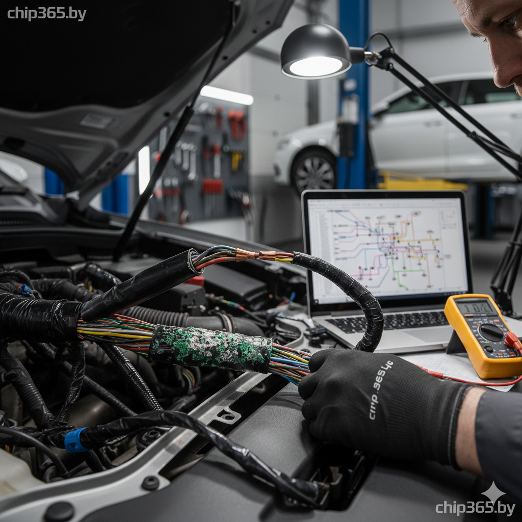 Ремонт электропроводки автомобиля в Минске