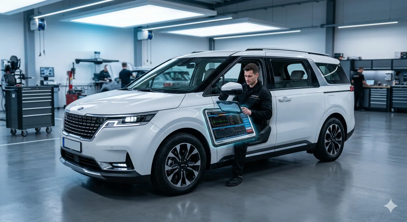 Работа с электронными системами Kia Carnival KA4 в сервисе Chip365 Минск