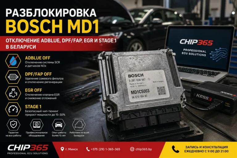 Разблокировка и чип-тюнинг блоков управления Bosch MD1 и MG1