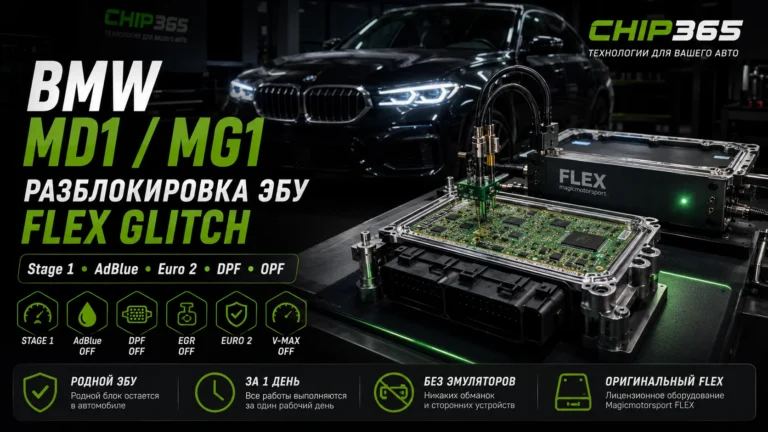 Разблокировка ЭБУ BMW MD1 MG1 Flex Glitch